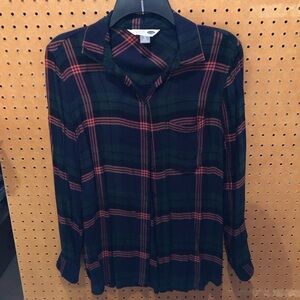 Old Navy Plaid Button Up Top Shirt